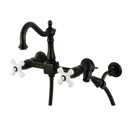 Heritage KS1260PXBS Wall Mount Bridge Kitchen Faucet KS1260PXBS